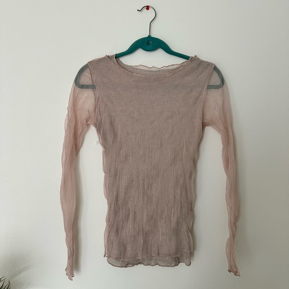 SPARKLE LIGHT PINK TOP MADE IN ITALY - Picture 2 of 2